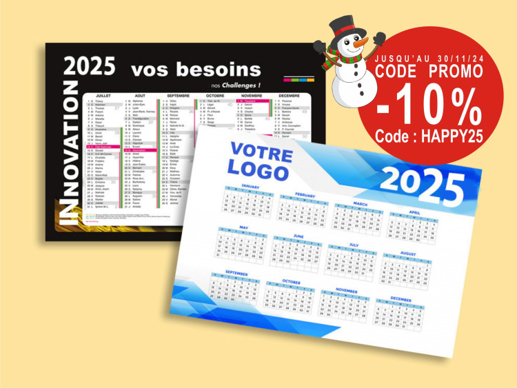 Calendriers cartonnés 2026