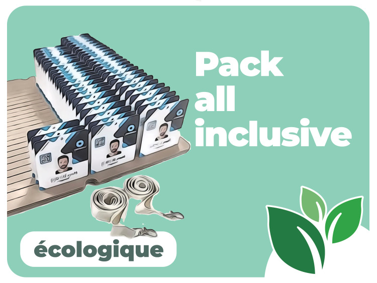 Pack Badges, Tours de cou, plateaux Eco-responsables